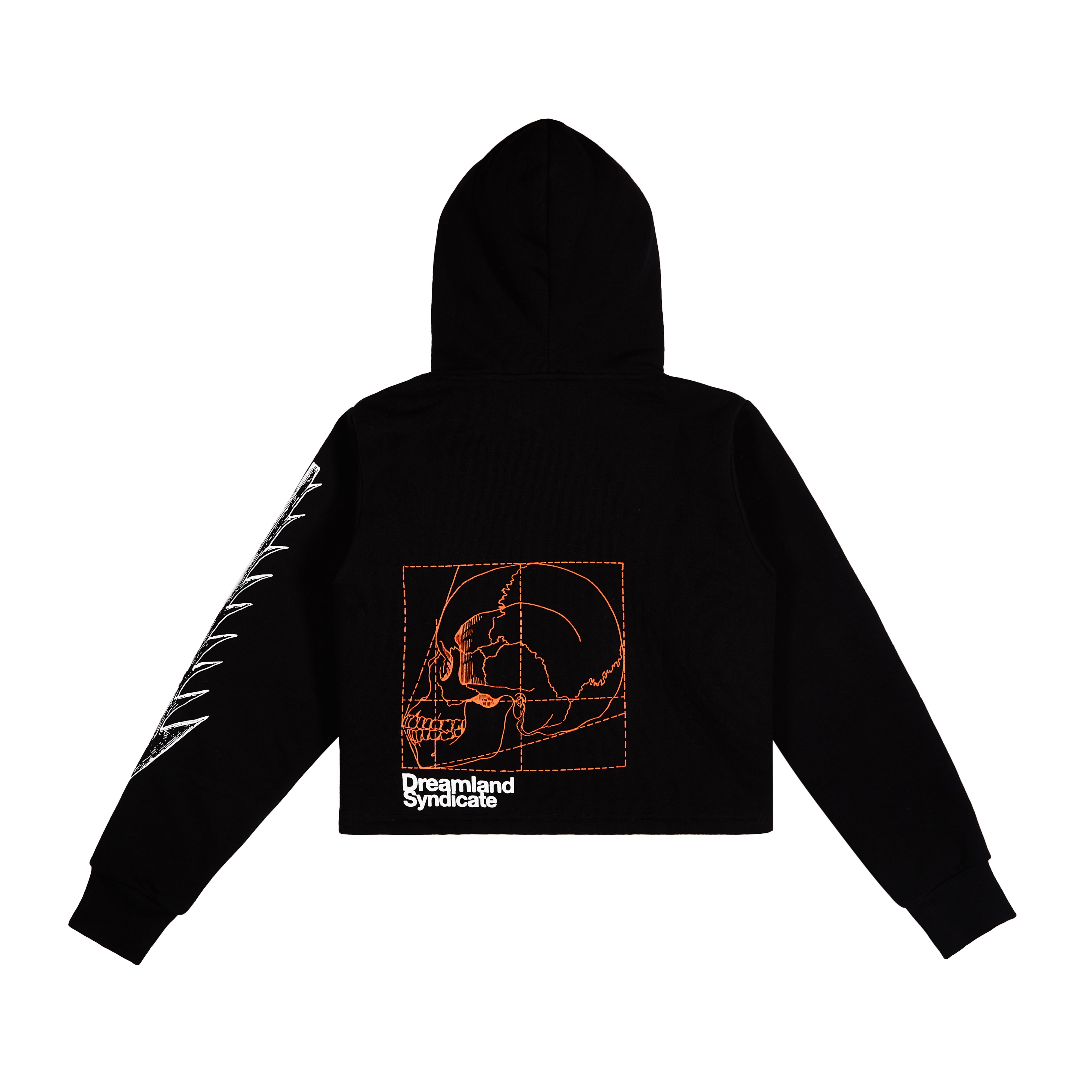 Skull Cropped Hoodie - Dreamland Syndicate