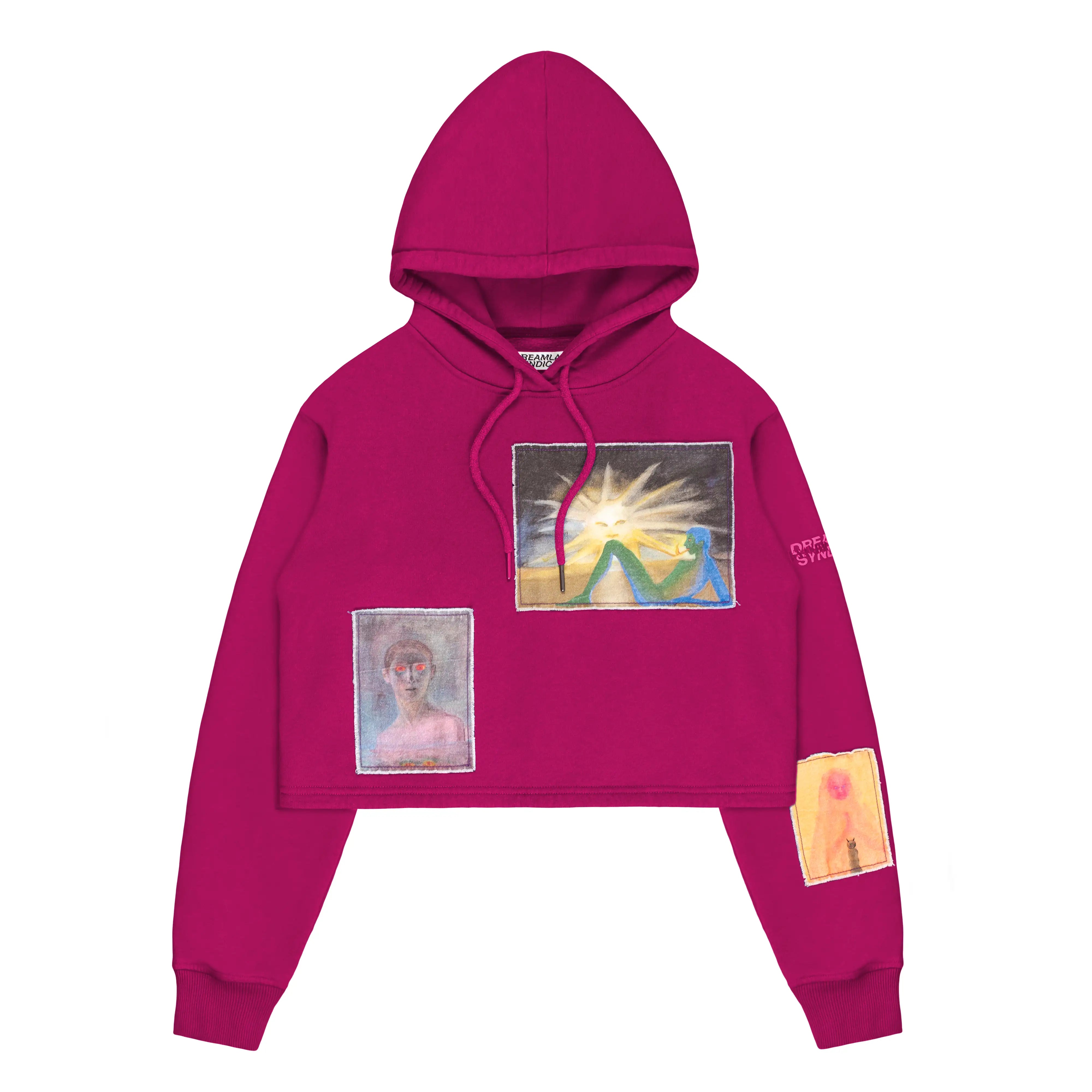 DS x Waliszewska Cropped Hoodie with Patches