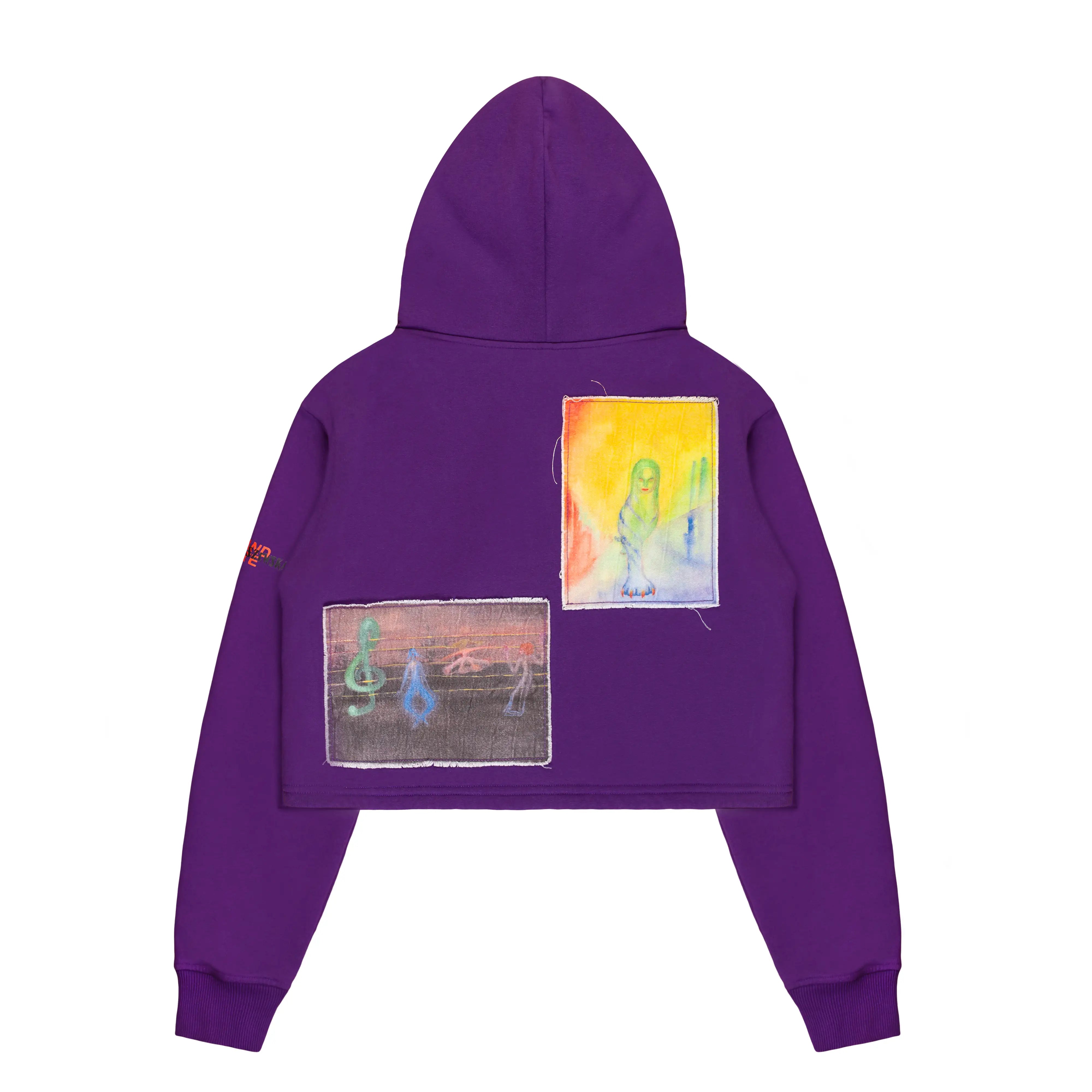 DS x Waliszewska Cropped Hoodie with Patches