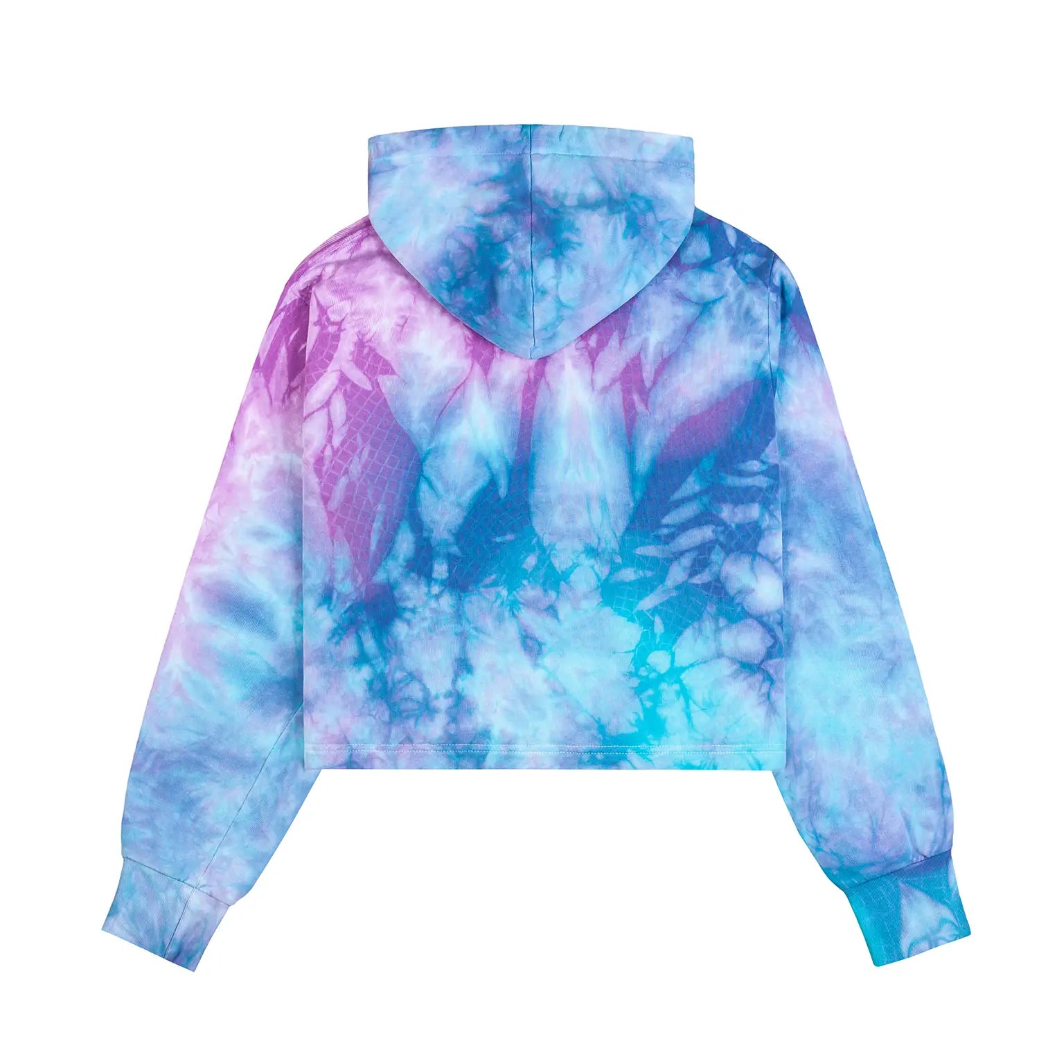 Tie-dye Cropped Hoodie Bubblegum