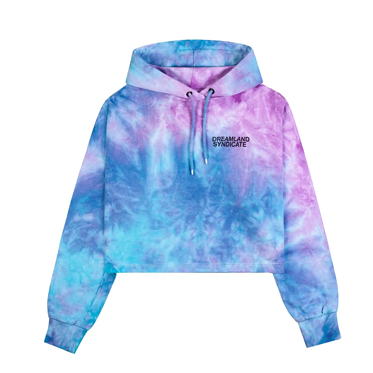 Tie-dye Cropped Hoodie Bubblegum